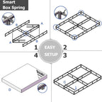 Queen Box Spring 9 Inch High Profile Strong Metal Frame Mattress Foundation, Quiet Noise-Free,Easy Assembly, 3000lbs Max Weight Capacity