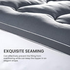 SLEEP ZONE Full Mattress Topper Cooling Mattress Pad Cover Fluffy Down Alternative Bed Topper 8-21 Inch Deep Pocket, Full