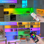 Battery Powered LED Strip Lights 20 inch x 4 Pack, Wireless LED Strip Lights for Bedroom Color Changing APP Remote, Led Lights for TV, Kitchen Under Cabinet Lighting, Shelves, Under Counter, Closet
