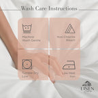 Linen Home 100% Cotton Percale Sheets Full Size, Tera Clay, Deep Pocket, 4 Pieces Set - 1 Flat, 1 Deep Pocket Fitted Sheet and 2 Pillowcases, Crisp Cool and Strong Bed Linen