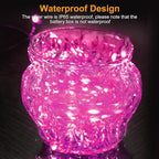 btfarm 12 Pack Fairy Lights Battery Operated [3 Modes], 7ft 20 Led Pink Twinkle String Lights Waterproof, Bulk Small Mini Christmas Valentine's Day Light for Mason Jars Vases Wedding Table