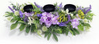 Artificial Wild Flower Candle Holder (Purple)