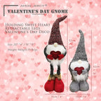 Valentine's Day Wedding Day Gnome Plush Decoration - Retractable Leg Table Ornament for Festive Home Party Decor Gift