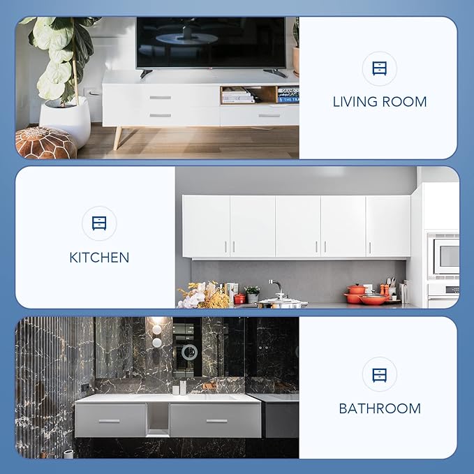Ravinte 30 Pack 4 Inch Cabinet Pulls Brused Nickel Kitchen Cabinet Handles Square Kitchen Hardware for Cabinet