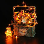 CYLAPEX 6 Pack Orange Fairy Lights String Battery Operated Fairy Lights Firefly Lights LED Starry String Lights 3.3ft 20 LEDs Silvery Copper Wire for Hallowen Christmas Decor Costume Wedding Party