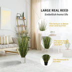 Artificial Plant 5ft(2pack) Tall Artificial Grass Plant,Faux Plants Indoor Home Decorative Artificial Plants & Flowers in Pot Fake Plant, House Plant Indoor