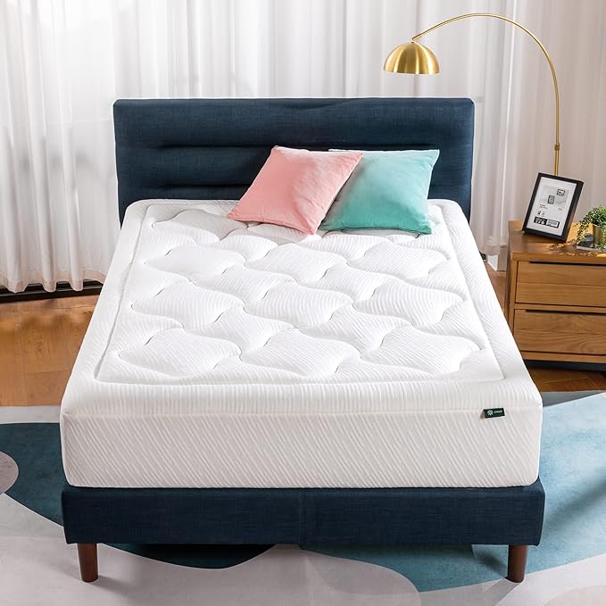 ZINUS 12 Inch Cloud Memory Foam Mattress, Full, Fiberglass Free, Pressure Relieving, Mattress in A Box, CertiPUR-US Certified, White