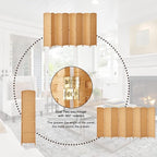 Rose Home Fashion Room Divider, 6 ft Tall Room Dividers and Folding Privacy Screens, 16in Privacy Screen 8 Panel Light Beige Space Temporary Wall Foldable Partition Separation