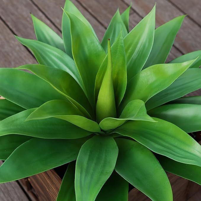 28in Fake Agave Plant Set, UV-Resistant Artificial Succulent for Indoor & Outdoor Use,Aesthetic Faux Plant for Home Decor, Office Housewarming Boho Room Decor, Set of 2