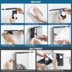 TAILI Shower Mirror Fogless for Shaving with Razor Holder, Anti-Fog with Powerful Suction for Bathroom,Makeup Shave Mirror Wall Mounted for Men & Women, Shatterproof & Removable,Grey