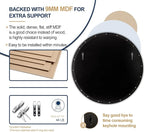 ANDY STAR Bronze Round Mirror 36 inch, Oil Rubbed Bronze Round Mirror in Metal Frame, Anti-Rust Large Bronze Vanity Mirror, HD Reflection, Wall-Mounted