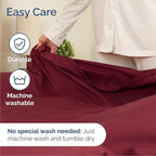 Cal King 6 Piece Sheet Set - Comfy Breathable & Cooling - Ultra-Soft Hotel Luxury Bedding Set w/ 8-16 Inch Deep Pockets - 1 Flat & 1 Fitted Sheet & 4 Pillowcases - Wrinkle Free & Easy Care - Burgundy