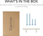 Ravinte 60 Pack | 5 Inch Cabinet Pulls White Stainless Steel Kitchen Drawer Pulls Cabinet Handles 5 InchLength, 3 Inch Hole Center