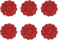 6PCS Vintage Floral Daisy Ceramic Dresser Drawer Knobs Elegant Cabinet Cupboard Door Hardware Pull Handles w/Screws Red