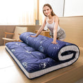 MAXYOYO Navy Space Adventure Futon Mattress, Padded Japanese Floor Mattress Quilted Bed Mattress Topper, Extra Thick Folding Sleeping Pad Breathable Floor Lounger Guest Bed for Camping Couch, Queen
