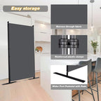 Room Divider, 3 Panel Folding Privacy Screens with Wider Support Feet, 6 Ft Portable Room Partition for Room Separator, 102" W X 71" H, Grey