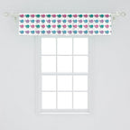 Ambesonne Funny Sloth Window Valance Pack of 2, Colorful Art Repeating Lazy Animal on Plain Backdrop, Rod Pocket Curtain Valances for Kitchen Bedroom, 42" X 12", Dark Seafoam Pink