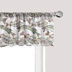 Ambesonne Fishes Window Valance Pack of 2, Watercolor Common Carp Perch and Bass Freshwater Animals Themed Seafood Drawing, Rod Pocket Curtain Valances for Kitchen Bedroom, 42" X 12", Pale Blue Grey