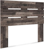 Signature Design by Ashley Neilsville Butcher Block Panel Headboard, Full, Brown
