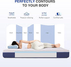 8 Inch Full Size Mattress, Gel Cooling Memory Foam Mattress in A Box, Medium Firm Feel for Back Pain Relief, CertiPUR US Certified