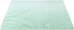 Best Price Mattress 2 Inch Egg Crate Memory Foam Mattress Topper with Calming Aloe Infusion, CertiPUR-US Certified, Queen,Green