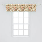 Ambesonne Autumn Window Valance Pack of 2, Seasonal Fruits and Leafs Vintage Botanical Print Soft Brown Toned Backdrop, Rod Pocket Curtain Valances for Kitchen Bedroom, 54" X 12", Sepia Multicolor