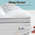 Memory Foam Mattress Topper Cover, Full Size 4inch, White, Dual Layer Gel & Pillow Top, CERTIPUR-US Certified, Machine Washable, Pressure Relieving, 54x75 inch