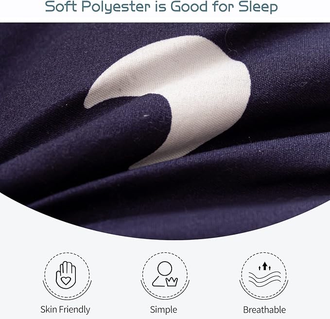 MAXYOYO Futon Mattress, Navy Star Japanese Floor Mattress Portable Quilted Bed Mattress, Extra Thick Folding Sleeping Pad Breathable Floor Lounger Guest Bed for Camping Couch, Full
