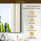 TETOTE 55 x 36 Black Bathroom Mirror Large Black Mirrors for Wall Decor, Metal Frame, Tempered Glass, Modern Farmhouse Wall Mounted Mirror for Decorative(Horizontal/Vertical)
