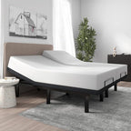 SHA CERLIN Split King Size Adjustable Bed Base/Bed Frame with Motorized Head and Foot Incline,Zero-Gravity,Wireless Remote,Wood Board Support (Only Base)