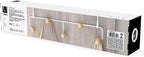 Umbra Estique Over The Door Coat Rack & Multi-Use Organizer, for Coats, Bags, Hats & More, Small, White/Natural (Pack of 3)
