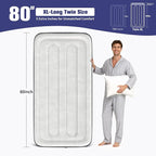 Twin XL Air Mattress with Built in Pump Raised,80" Long,Upgraded 18''Inflatable Mattress,Self Inflatable Blow Up Mattress in 2 Mins,Twin Size Air Mattress with Carry Bag for Home,Camping