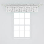 Ambesonne Nordic Window Valance Pack of 2, Viking Runes and Talismans Scandinavian Symbols with The Futhark Alphabet, Rod Pocket Curtain Valances for Kitchen Bedroom, 54" X 12", Dark Grey and White