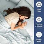 Cal King 6 Piece Sheet Set - Comfy Breathable & Cooling - Ultra-Soft Hotel Luxury Bedding Set w/ 8-16 Inch Deep Pockets - 1 Flat & 1 Fitted Sheet & 4 Pillowcases - Wrinkle Free & Easy Care - Ice Blue
