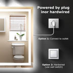 30X36 LED Bathroom Mirror with Lights, Anti-Fog, Dimmable, Backlit + Front Lit, Smart Bathroom Vanity Mirror, Memory Function, Shatterproof, Tempered Glass (Horizontal/Vertical)