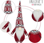 Gnome Christmas Ornaments, Handmade Swedish Tomte Gnomes Plush Scandinavian Santa Elf Table Ornaments Christmas Decoration Home Decor (Wool Snowflake, Set of 3)