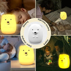 Night Light for Kids Cute Night Lamp Baby Night Light for Nursery 9 Color Changing Silicone Remote Sleep Timer for Toddler/Baby/Girls/Boys/Bedroom/Nursery