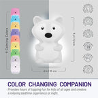 Lumipets Junior Fox Night Light, Soft Silicone Material, 8 Soothing Colors, Cordless, Easy Control, Portable