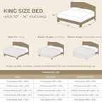 HYMOKEGE 7 Piece King Size Comforter Set Seersucker, All Season Luxury Bed in a Bag for Bedroom, Bedding Set with Comforters, Sheets, Pillowcases & Shams, Dark Grey