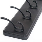 WEBI Coat Rack Wall Mount,Coat Hanger Wall,16" Hole to Hole,Coat Hooks Wall Mounted,Hook Rack,5 Hooks for Hanging Coats,Hats,Jacket,Clothes,Entryway,Black