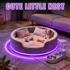 RadiantFlux Purple Light Strip, 30Ft Flexible LED Purple Light with kit, 540 lamp Beads, 24V LED Light, Non-Waterproof for Indoor Fluorescent Dance Party, Stage, Birthday, Wedding, Dark Party