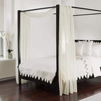 NICETOWN Sheer Bed Canopy Scarf Valances 216 Long - Home Decoration Voile Scarf Valance Topper for Wedding, Party, Venue, Celebration Decoration, DIY (1 Piece, W60 x L216, Off White)