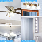 Sailstar Candelabra LED Light Bulbs 60-Watt Equivalent, Daylight White 5000K, E12 Candelabra Base, 6 Watt A15 LED Bulbs for Ceiling Fan, Vanity Mirror Light | 6-Pack