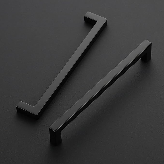 Ravinte 32 Pack 8 Inch Square Cabinet Handles Matte Black Pulls Drawer Kitchen Hardware for Cabinets Cupboard.