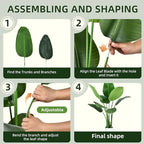 Bird of Paradise Plant Artificial 4ft,Faux Plants Indoor Tall with 8 Trunks - The Perfect Indoor Silk Floor Plant for Home Decor in Living Room, Office, and Bedroom (4FT Bird of Paradise)