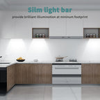 ASOKO Dimmable Led Under Cabinet Lighting for Kitchen - 6 Pcs 12 inches Linkable Led Counter Light Bars, Cold White 5000K,DC24V,18W