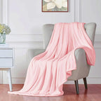 Walensee Fleece Blanket Plush Throw Fuzzy Lightweight (XL-Twin Size 66x90 Pink) Super Soft Microfiber Flannel Blankets for Couch, Bed, Sofa Ultra Luxurious Warm and Cozy for All Seasons