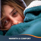 Walensee Sherpa Fleece Blanket (Queen Size 90”x90” Teal) Plush Throw Fuzzy Super Soft Reversible Microfiber Flannel Blankets for Couch, Bed, Sofa Ultra Luxurious Warm and Cozy for All Seasons