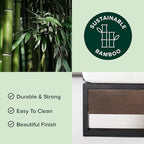 ZINUS GOOD DESIGN Award Winner Suzanne 14 Inch Bamboo and Metal Platforma Bed Frame, No Box Spring Needed, Wood Slat Support, Grey Wash, Full