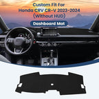 Dashboard Cover Mat Custom Fit for Honda CRV CR-V 2023 2024 2025 2026 (EX, EX-L, Sport, Sport Touring) (Without HUD) Dash Cover Nonslip Dash Mat Protector Sunshade No Glare Black